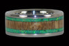 Titanium Ring with Mango Wood and Green Lab Opal - Hawaii Titanium Rings
 - 1