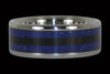 Lapis and Black Wood Titanium Ring - Hawaii Titanium Rings
