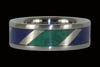 Lapis and Malachite Titanium Ring - Hawaii Titanium Rings
