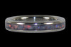Red Australian Opal Titanium Ring Bands - Hawaii Titanium Rings
 - 3