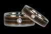 Diamond Titanium Ring with Exotic Wood - Hawaii Titanium Rings
 - 2