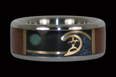 Surf Titanium Ring - Hawaii Titanium Rings
 - 1