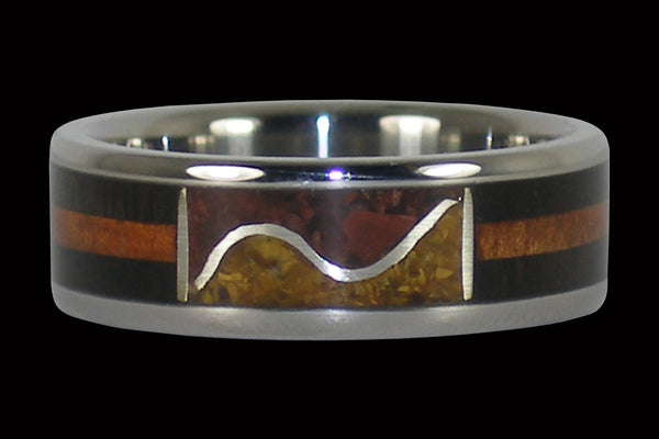 Ocean Tide Titanium Rings