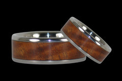 Hawaiian Tiger Koa Titanium Rings - Hawaii Titanium Rings
 - 1