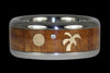 Diamond Oasis Titanium Wood Diamond Ring - Hawaii Titanium Rings
 - 1