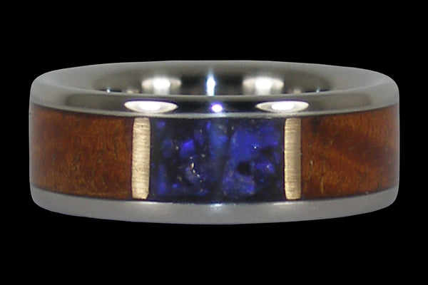 Australian Opal and Koa Wood Hawaii Titanium Ring®