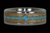 Blue Diamond Titanium Ring - Hawaii Titanium Rings
 - 1