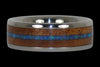 Rare Opal and Koa Wood Inlay Titanium Ring - Hawaii Titanium Rings
 - 1