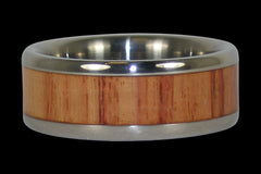 Tulip Wood Titanium Ring - Hawaii Titanium Rings
 - 1