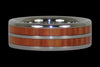 Tulip Wood Titanium Ring Band - Hawaii Titanium Rings
 - 1
