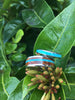 Turquoise and Koa Wood Hawaii Titanium Ring®