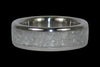 White Ulexite Titanium Ring Band Set - Hawaii Titanium Rings
 - 3