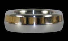 Black and White Ebony Wood Titanium Ring Band - Hawaii Titanium Rings
