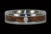 Curly Koa Diamond Ring - Hawaii Titanium Rings
