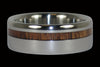 Dark Koa Offset Inlay Titanium Rings - Hawaii Titanium Rings
 - 3