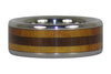 Tulip and Osage Wood Titanium Ring - Hawaii Titanium Rings
 - 3