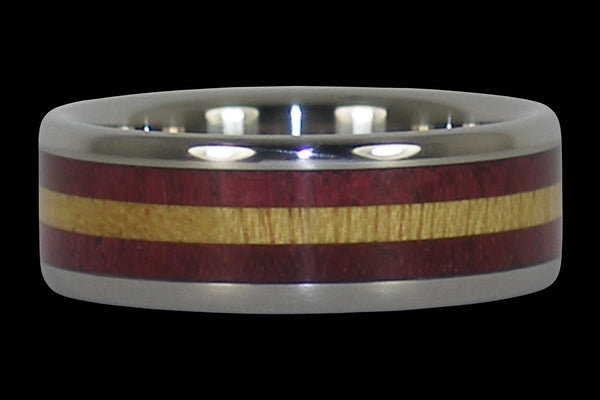 Wooden Titanium Ring for Men and Women