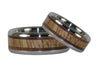 Mango and Koa Wood Titanium Rings - Hawaii Titanium Rings
 - 4