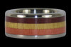 Triple Wood Inlay Titanium Ring - Hawaii Titanium Rings
 - 3