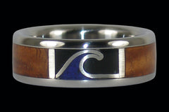 Night Surfer Titanium Ring - Hawaii Titanium Rings
 - 1