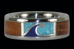 Titanium West Coast Wave Ring - Hawaii Titanium Rings
