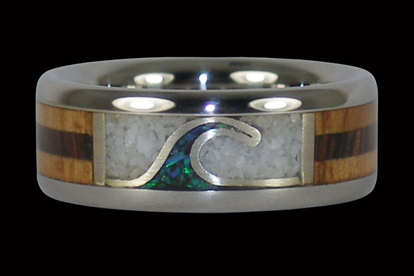 Titanium Wave Ring for Surfers from Hawaii Titanium Rings®