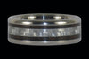Milo Wood and White Carbon Fiber Titanium Rings - Hawaii Titanium Rings
 - 2