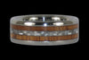 White Carbon Fiber and Dark Koa Titanium Ring Set - Hawaii Titanium Rings
 - 3