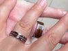 Curly Hawaiian Koa Wood Titanium Ring Band with White Coral - Hawaii Titanium Rings
 - 6