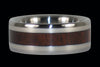 Ipe Wood Titanium Ring with Silver Inlay - Hawaii Titanium Rings
