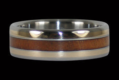 Tiger Koa Titanium Ring - Hawaii Titanium Rings
 - 1