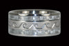 Surfs Up White Carbon Fiber Wedding Band - Hawaii Titanium Rings
 - 1