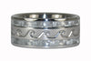 Surfs Up White Carbon Fiber Wedding Band - Hawaii Titanium Rings
 - 2