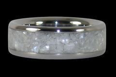 White Pearl Titanium Ring - Hawaii Titanium Rings
 - 1