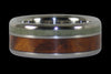 Koa Wood and Peridot Titanium Ring Band - Hawaii Titanium Rings
 - 1