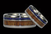 Australian Opal and Koa Ring Set - Hawaii Titanium Rings
 - 1