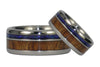 Australian Opal and Koa Ring Set - Hawaii Titanium Rings
 - 4