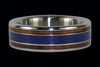 Lapis and Koa Wood Titanium Ring Set - Hawaii Titanium Rings
 - 3
