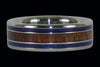 Lapis and Koa Wood Titanium Ring Set - Hawaii Titanium Rings
 - 2
