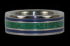 Blue Lapis and Malachite Titanium Ring - Hawaii Titanium Rings 1