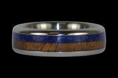 Lapis and Koa Hawaii Titanium Ring®