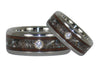 Black Pearl and Koa Diamond Rings - Hawaii Titanium Rings
 - 2