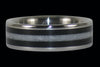White Coral and Black Wood Titanium Ring Band - Hawaii Titanium Rings
