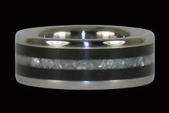 Pearl and Ebony Titanium Ring - Hawaii Titanium Rings
