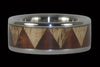 Titanium Ring Band with Exotic Wood Inlay - Hawaii Titanium Rings
