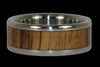 Zebra Wood Titanium Ring Band - Hawaii Titanium Rings
 - 1