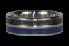 Blue Lapis and Black Carbon Fiber Titanium Ring - Hawaii Titanium Rings
