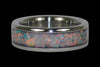 Black Fire and Ice Opal Titanium Ring - Hawaii Titanium Rings
 - 2