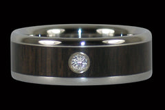 Blackwood Diamond Titanium Ring - Hawaii Titanium Rings
 - 1