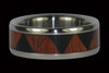 Triple Wood Titanium Tribal Ring - Hawaii Titanium Rings
 - 2